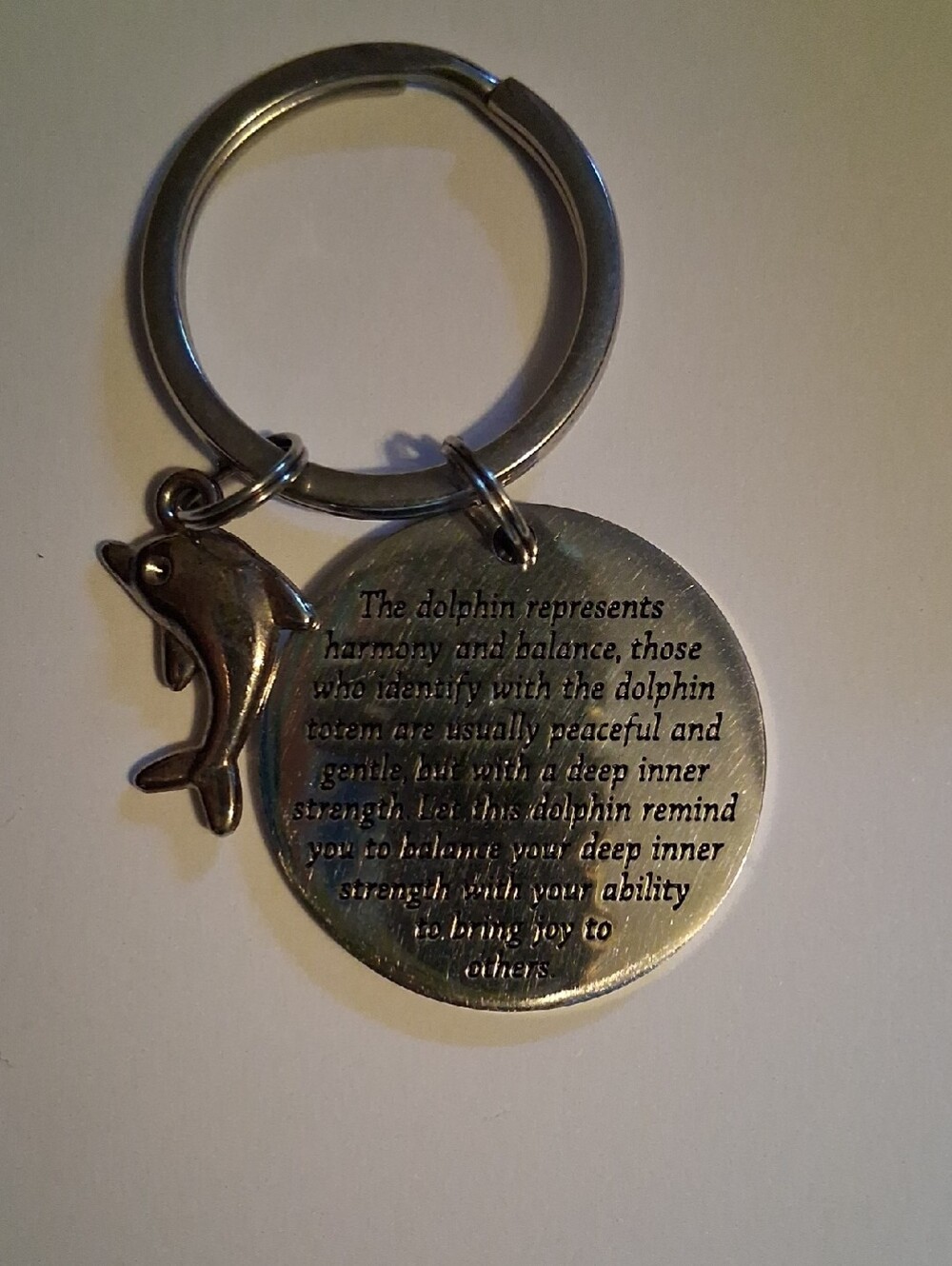 Silver Dolphin Keychain Charm - Inspirational -Themed Accessory